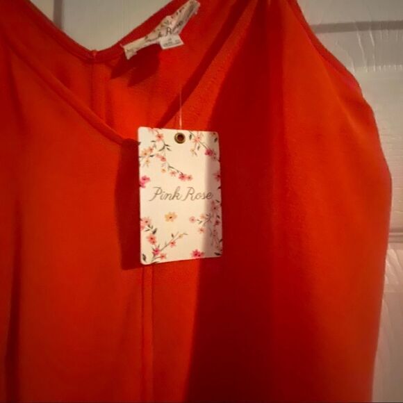 2/$39 Ladies coral cami tank top sz S - Picture 3 of 8